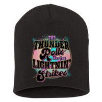 The Thunder Rolls And The Lightning Strikes Short Acrylic Beanie