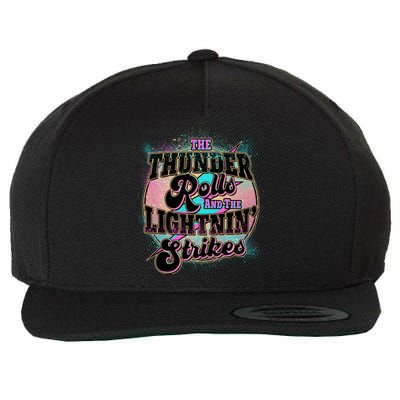 The Thunder Rolls And The Lightning Strikes Wool Snapback Cap