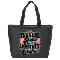 The Thunder Rolls And The Lightning Strikes Zip Tote Bag