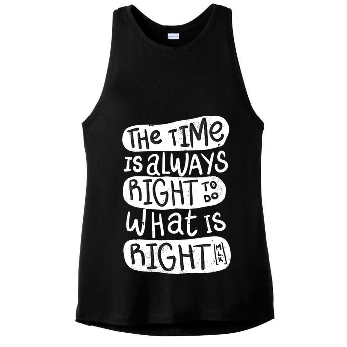 The Time is Always Right to Do What is Right Ladies PosiCharge Tri-Blend Wicking Tank