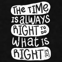 The Time is Always Right to Do What is Right Ladies PosiCharge Tri-Blend Wicking Tank