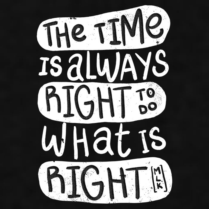 The Time is Always Right to Do What is Right Ladies PosiCharge Tri-Blend Wicking Tank