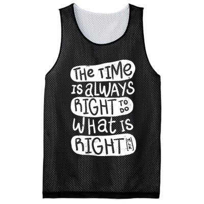 The Time is Always Right to Do What is Right Mesh Reversible Basketball Jersey Tank