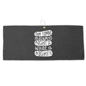 The Time is Always Right to Do What is Right Large Microfiber Waffle Golf Towel