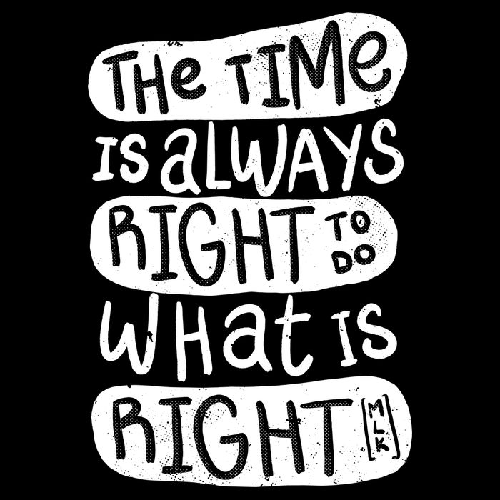 The Time is Always Right to Do What is Right Short Acrylic Beanie