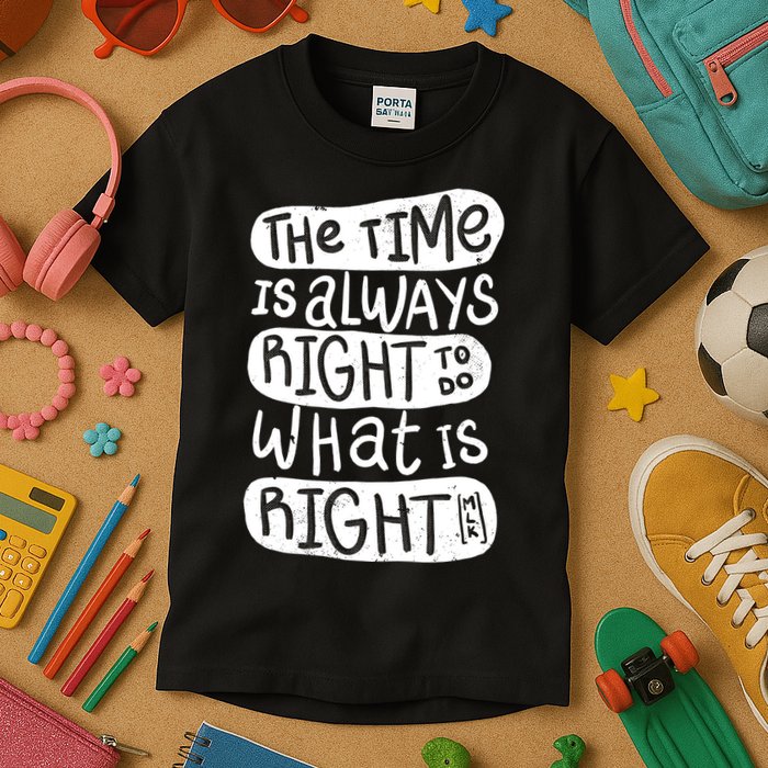 The Time is Always Right to Do What is Right Kids T-Shirt