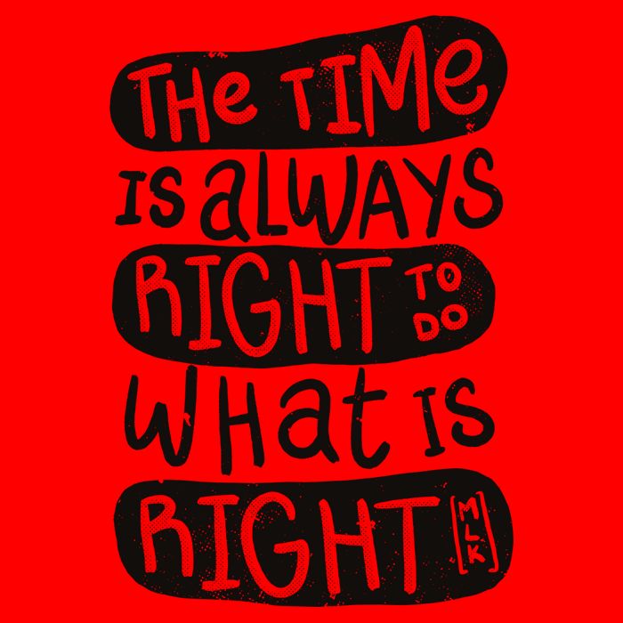 The Time is Always Right to Do What is Right Mug