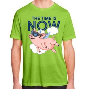 The Time Is Now Flying Pig Adult ChromaSoft Performance T-Shirt