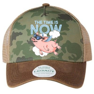 The Time Is Now Flying Pig Legacy Tie Dye Trucker Hat