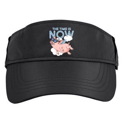 The Time Is Now Flying Pig Adult Drive Performance Visor