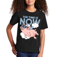 The Time Is Now Flying Pig Kids T-Shirt