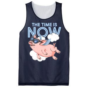 The Time Is Now Flying Pig Mesh Reversible Basketball Jersey Tank