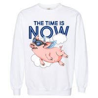 The Time Is Now Flying Pig Garment-Dyed Sweatshirt