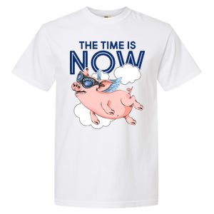 The Time Is Now Flying Pig Garment-Dyed Heavyweight T-Shirt