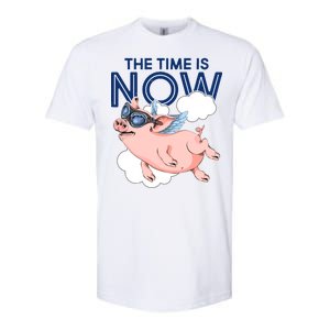 The Time Is Now Flying Pig Softstyle CVC T-Shirt