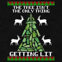 The Tree Isn't The Only Thing Getting Lit Ladies PosiCharge Tri-Blend Wicking Tank