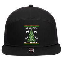 The Tree Isn't The Only Thing Getting Lit 7 Panel Mesh Trucker Snapback Hat