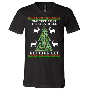 The Tree Isn't The Only Thing Getting Lit V-Neck T-Shirt