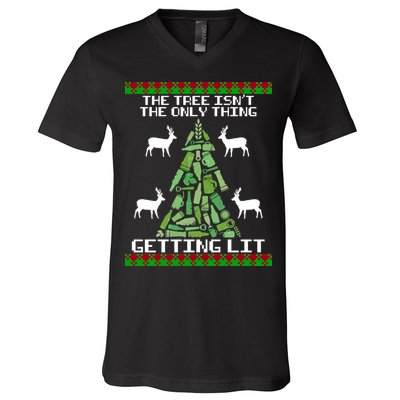 The Tree Isn't The Only Thing Getting Lit V-Neck T-Shirt