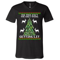 The Tree Isn't The Only Thing Getting Lit V-Neck T-Shirt
