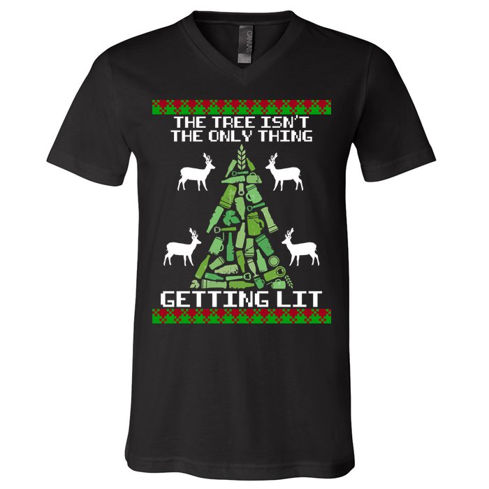 The Tree Isn't The Only Thing Getting Lit V-Neck T-Shirt