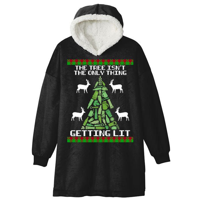 The Tree Isn't The Only Thing Getting Lit Hooded Wearable Blanket