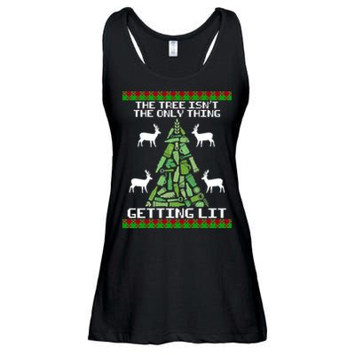 The Tree Isn't The Only Thing Getting Lit Ladies Essential Flowy Tank