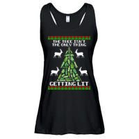 The Tree Isn't The Only Thing Getting Lit Ladies Essential Flowy Tank