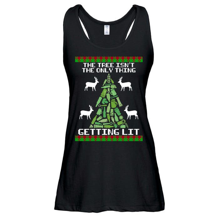 The Tree Isn't The Only Thing Getting Lit Ladies Essential Flowy Tank