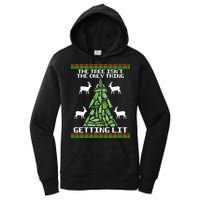 The Tree Isn't The Only Thing Getting Lit Women's Pullover Hoodie