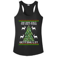 The Tree Isn't The Only Thing Getting Lit Ladies PosiCharge Competitor Racerback Tank