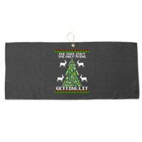 The Tree Isn't The Only Thing Getting Lit Large Microfiber Waffle Golf Towel