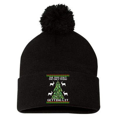The Tree Isn't The Only Thing Getting Lit Pom Pom 12in Knit Beanie