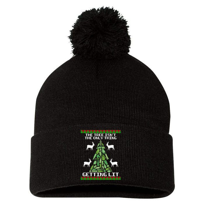 The Tree Isn't The Only Thing Getting Lit Pom Pom 12in Knit Beanie