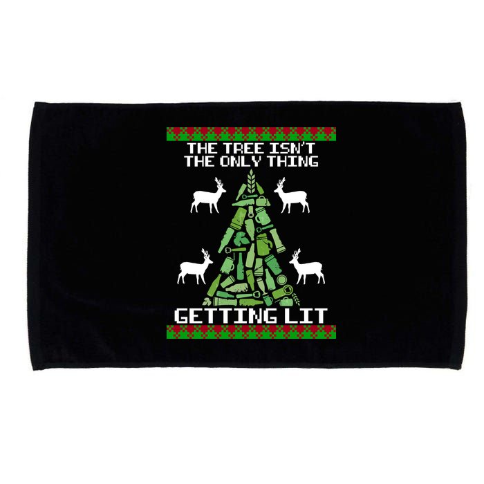 The Tree Isn't The Only Thing Getting Lit Microfiber Hand Towel