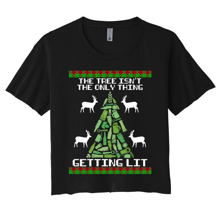 The Tree Isn't The Only Thing Getting Lit Crop Top