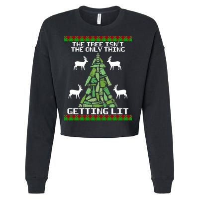 The Tree Isn't The Only Thing Getting Lit Cropped Pullover Crew