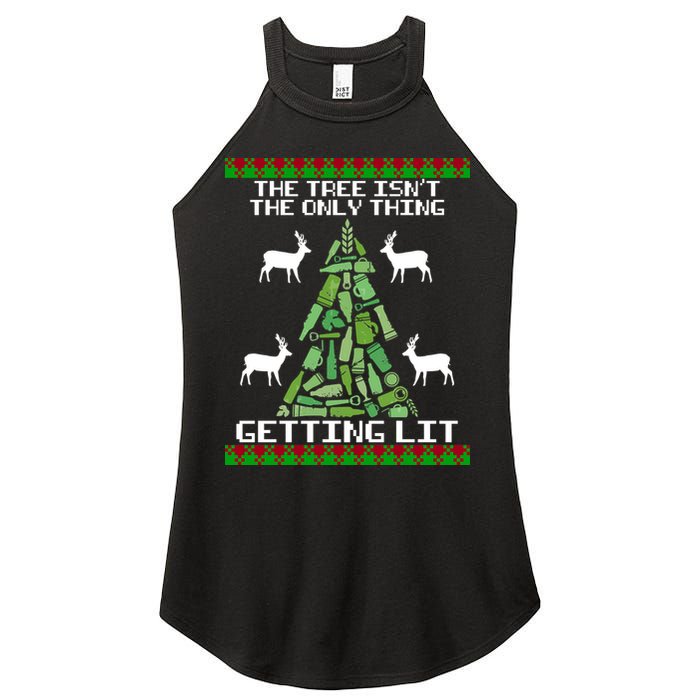 The Tree Isn't The Only Thing Getting Lit Women's Perfect Tri Rocker Tank