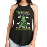 The Tree Isn't The Only Thing Getting Lit Women's Perfect Tri Rocker Tank