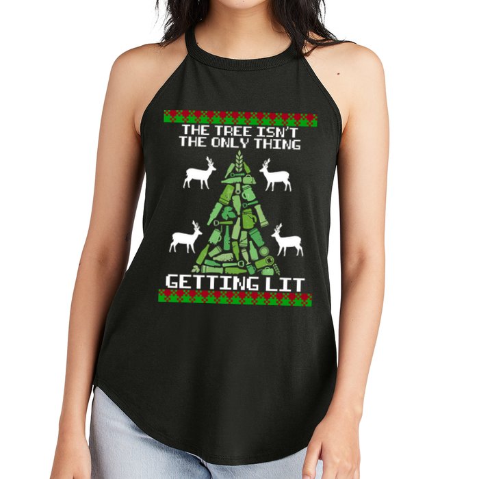 The Tree Isn't The Only Thing Getting Lit Women's Perfect Tri Rocker Tank