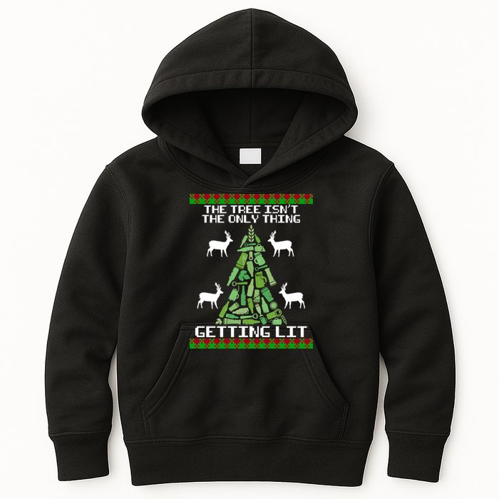 The Tree Isn't The Only Thing Getting Lit Kids Hoodie