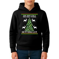 The Tree Isn't The Only Thing Getting Lit Kids Hoodie