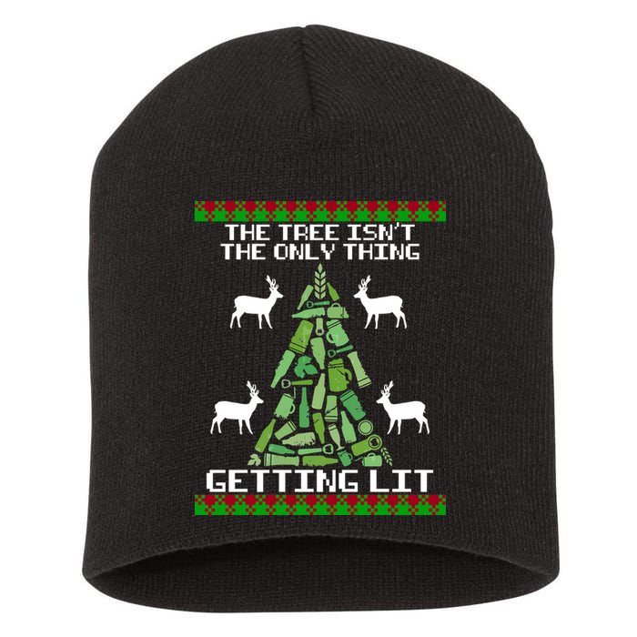 The Tree Isn't The Only Thing Getting Lit Short Acrylic Beanie