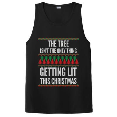 The Tree Isn't The Only Thing Getting Lit Ugly Christmas PosiCharge Competitor Tank