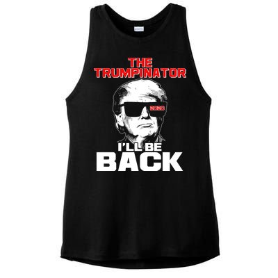 The Trumpinator I'll Be Back 2020 Ladies PosiCharge Tri-Blend Wicking Tank