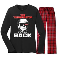 The Trumpinator I'll Be Back 2020 Women's Long Sleeve Flannel Pajama Set 