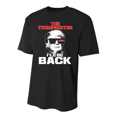 The Trumpinator I'll Be Back 2020 Youth Performance Sprint T-Shirt