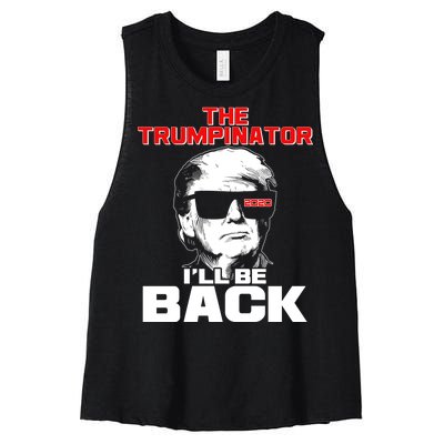 The Trumpinator I'll Be Back 2020 Women's Racerback Cropped Tank