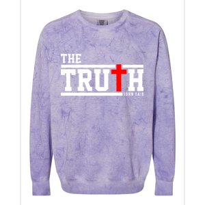 The Truth John 14:6 Jesus Christ Colorblast Crewneck Sweatshirt