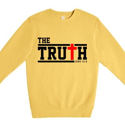 The Truth John 14:6 Jesus Christ Premium Crewneck Sweatshirt